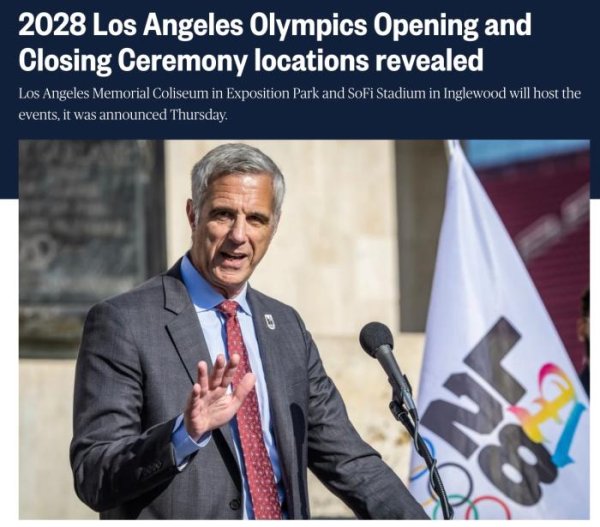 钱掌柜配资 洛杉矶奥组委确认2028年奥运会和残奥会开闭幕式场地
